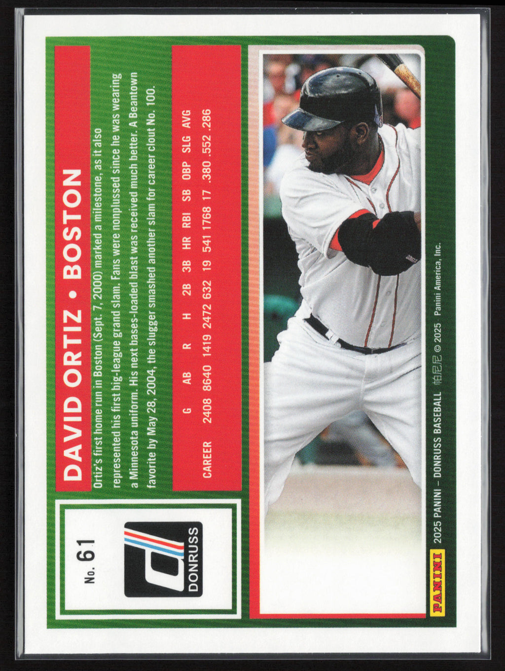 2025 Donruss #61 David Ortiz
