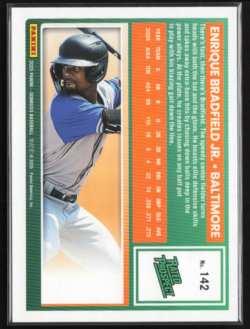 2025 Donruss #142 Enrique Bradfield Jr.