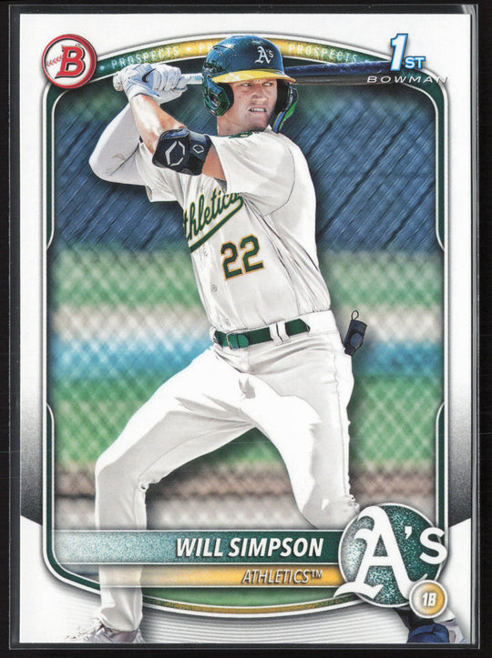 2025 Bowman #BP-35 Will Simpson Prospects