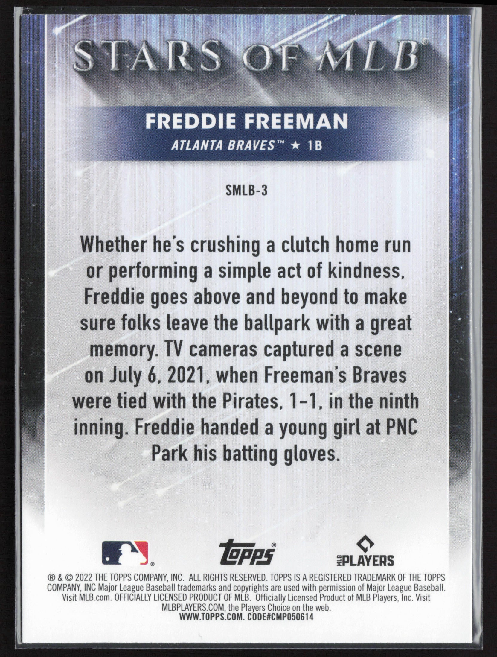 2022 Topps #SMLB-3 Freddie Freeman Stars of MLB