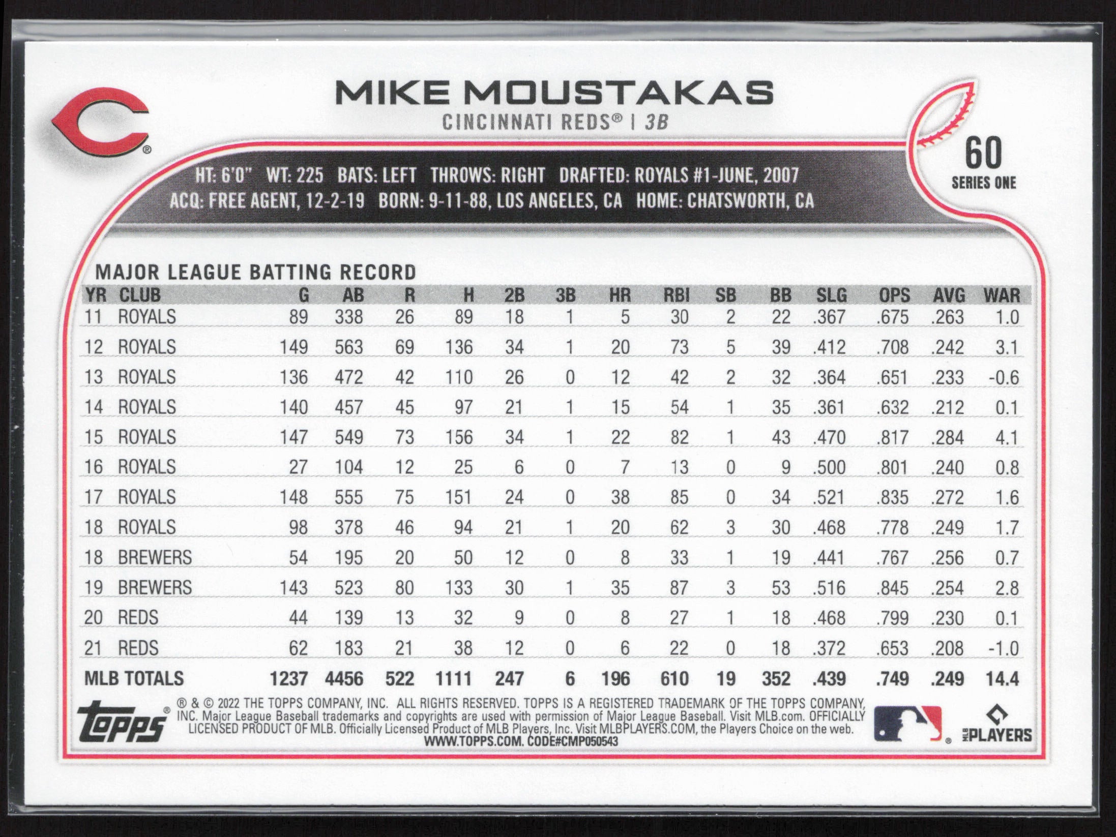 2022 Topps #60 Mike Moustakas