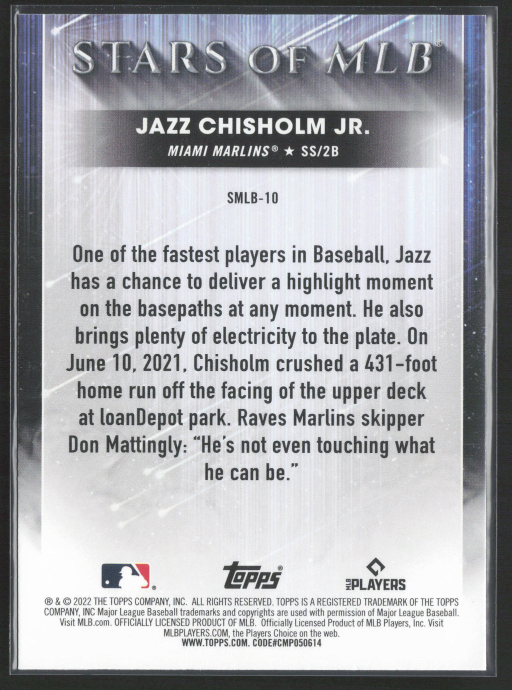 2022 Topps #SMLB-10 Jazz Chisholm Jr. Stars of MLB