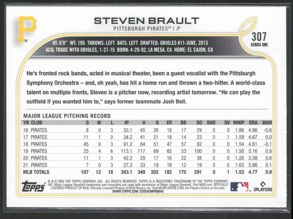 2022 Topps #307 Steven Brault