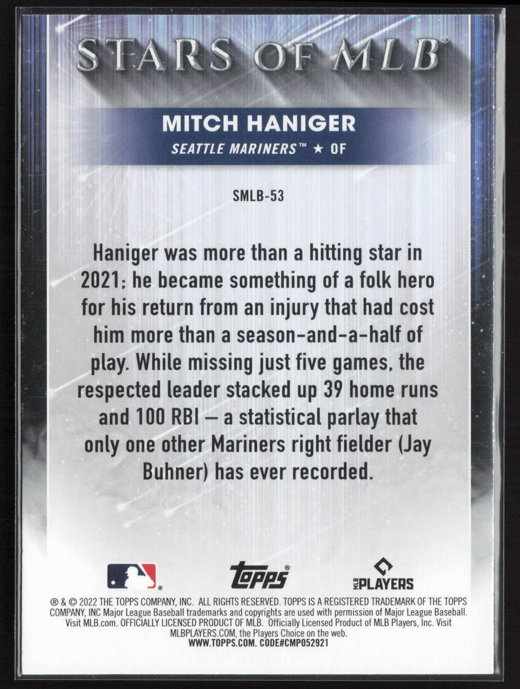 2022 Topps #SMLB-53 Mitch Haniger Stars of MLB