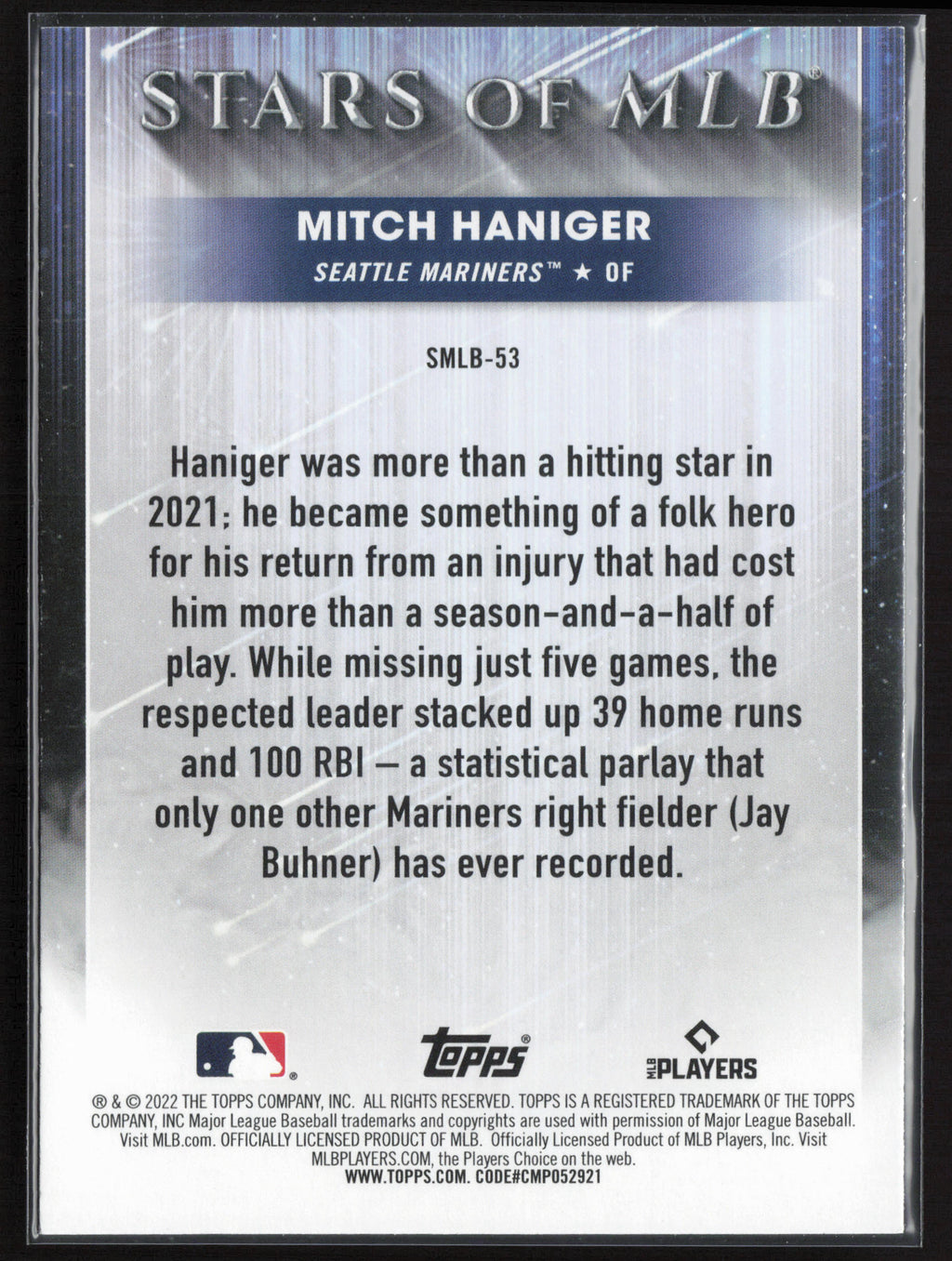 2022 Topps #SMLB-53 Mitch Haniger Stars of MLB