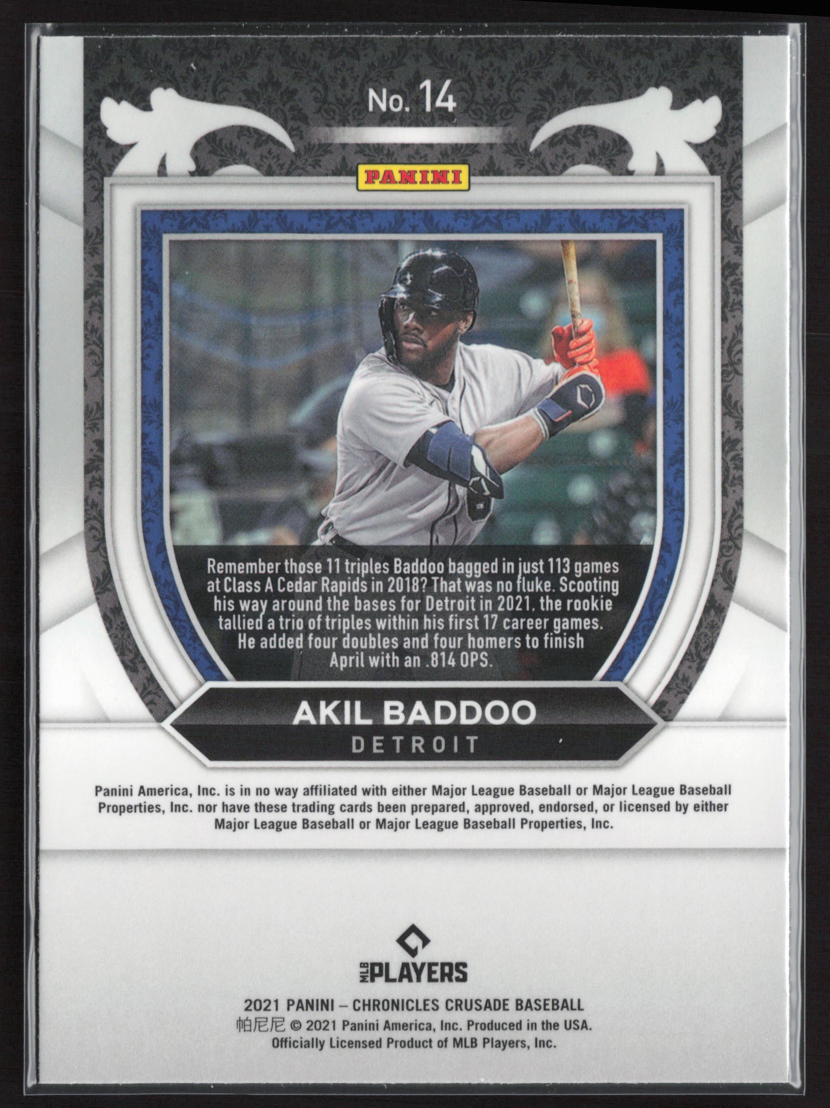2021 Panini Chronicles #14 Akil Baddoo Crusade