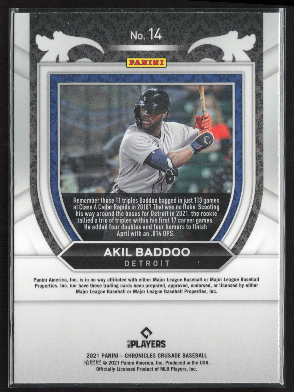2021 Panini Chronicles #14 Akil Baddoo Crusade
