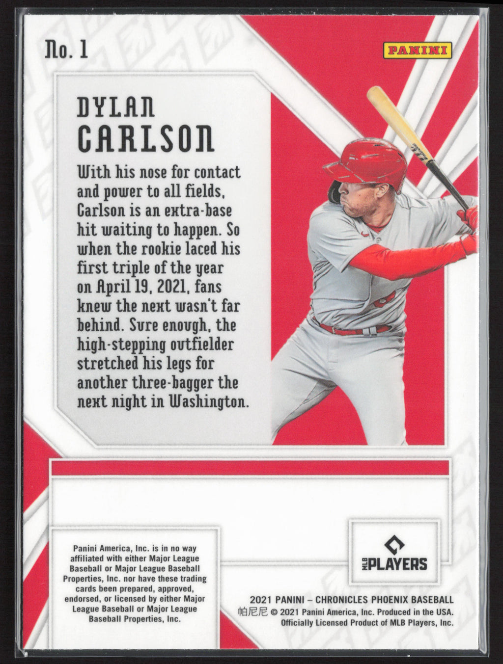 2021 Panini Chronicles #1 Dylan Carlson Phoenix