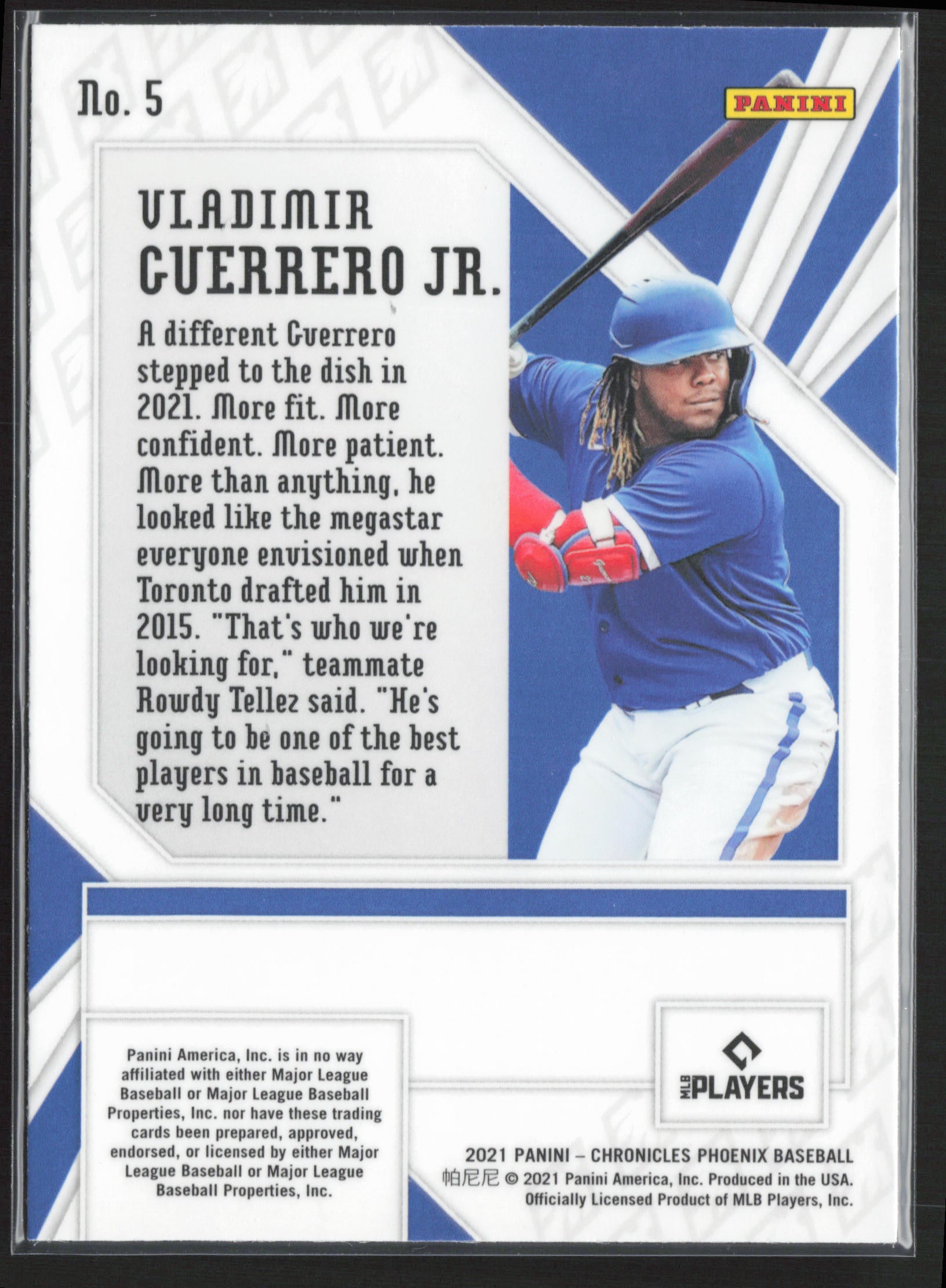 2021 Panini Chronicles #5 Vladimir Guerrero Jr. Phoenix