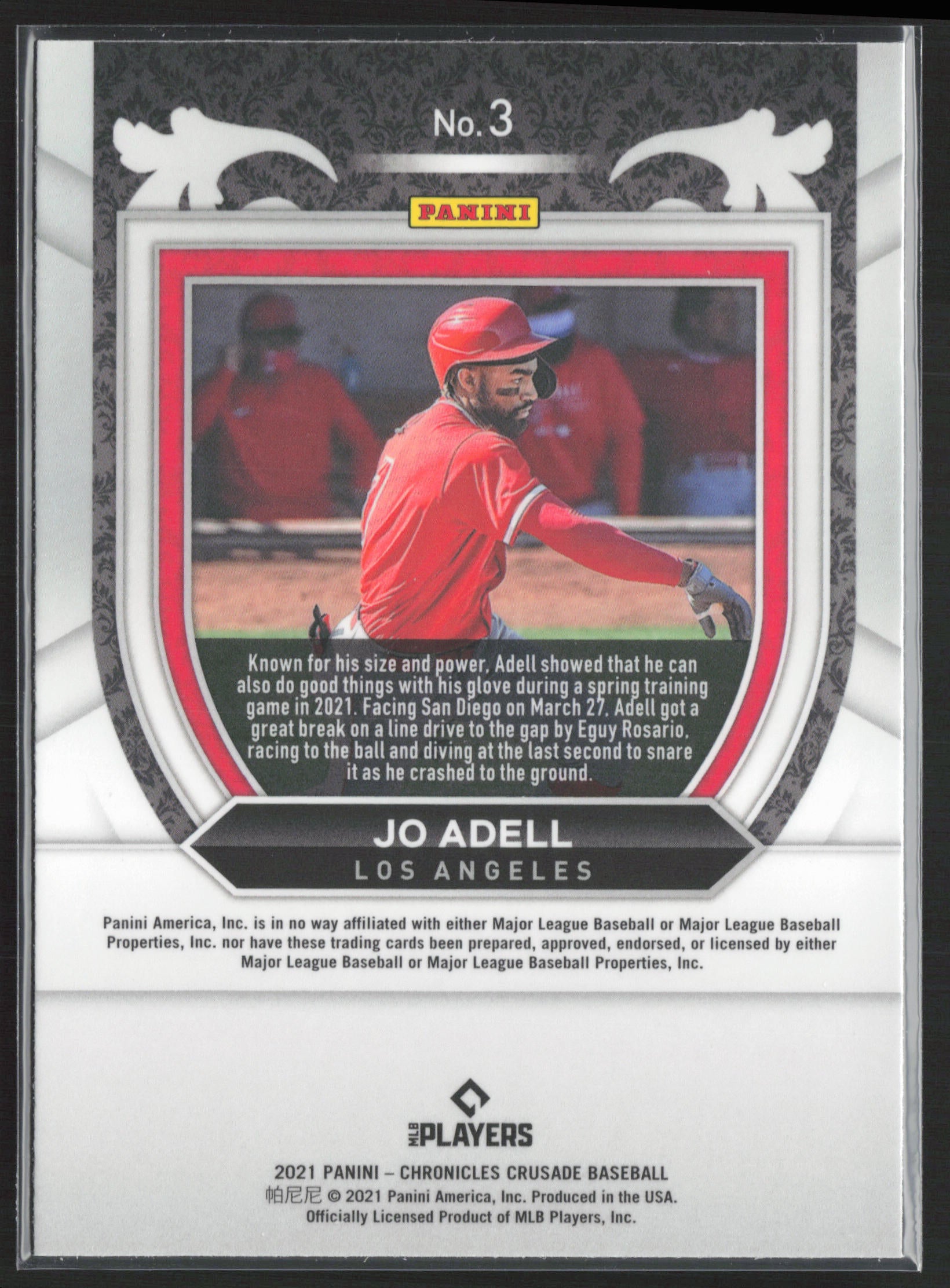 2021 Panini Chronicles #3 Jo Adell Crusade