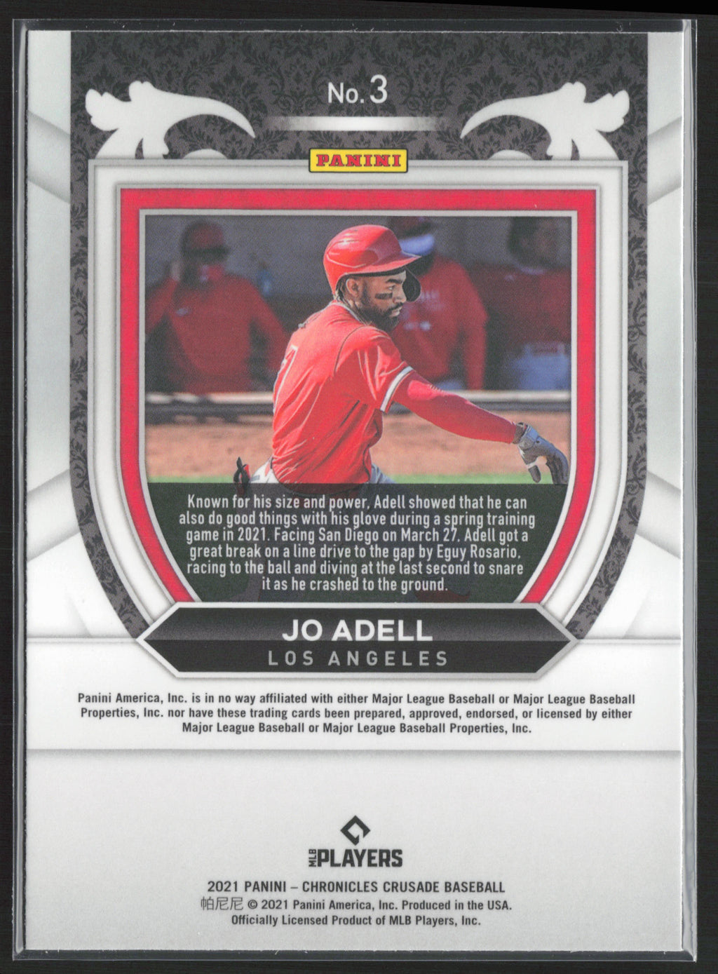 2021 Panini Chronicles #3 Jo Adell Crusade