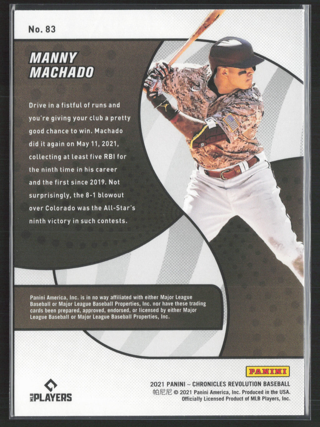 2021 Panini Chronicles #83 Manny Machado Revolution