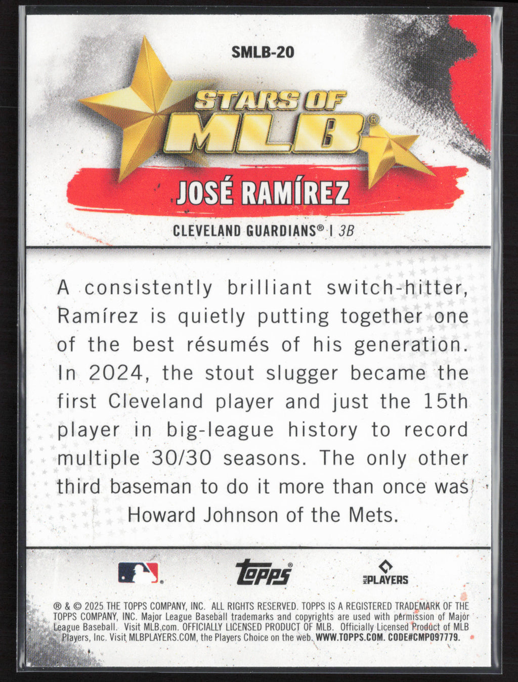 2025 Topps #SMLB-20 Jose Ramirez Stars of MLB