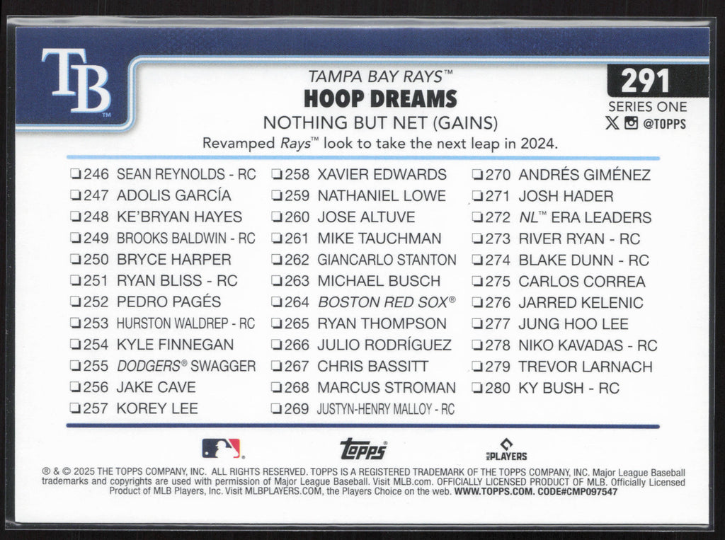 2025 Topps #291 Hoop Dreams: Nothing But Net (Gains)