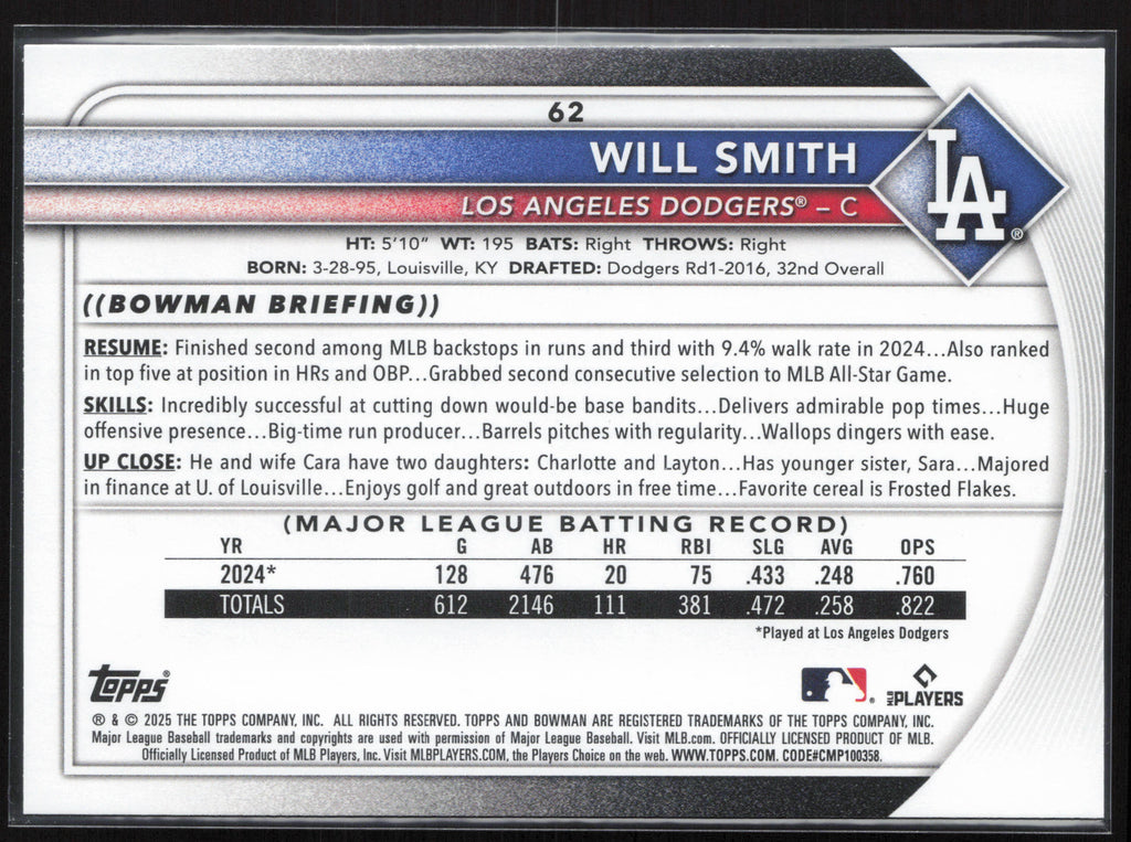 2025 Bowman #62 Will Smith