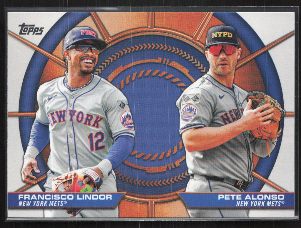 2025 Topps #DD-5 Francisco Lindor / Pete Alonso Dynamic Duos