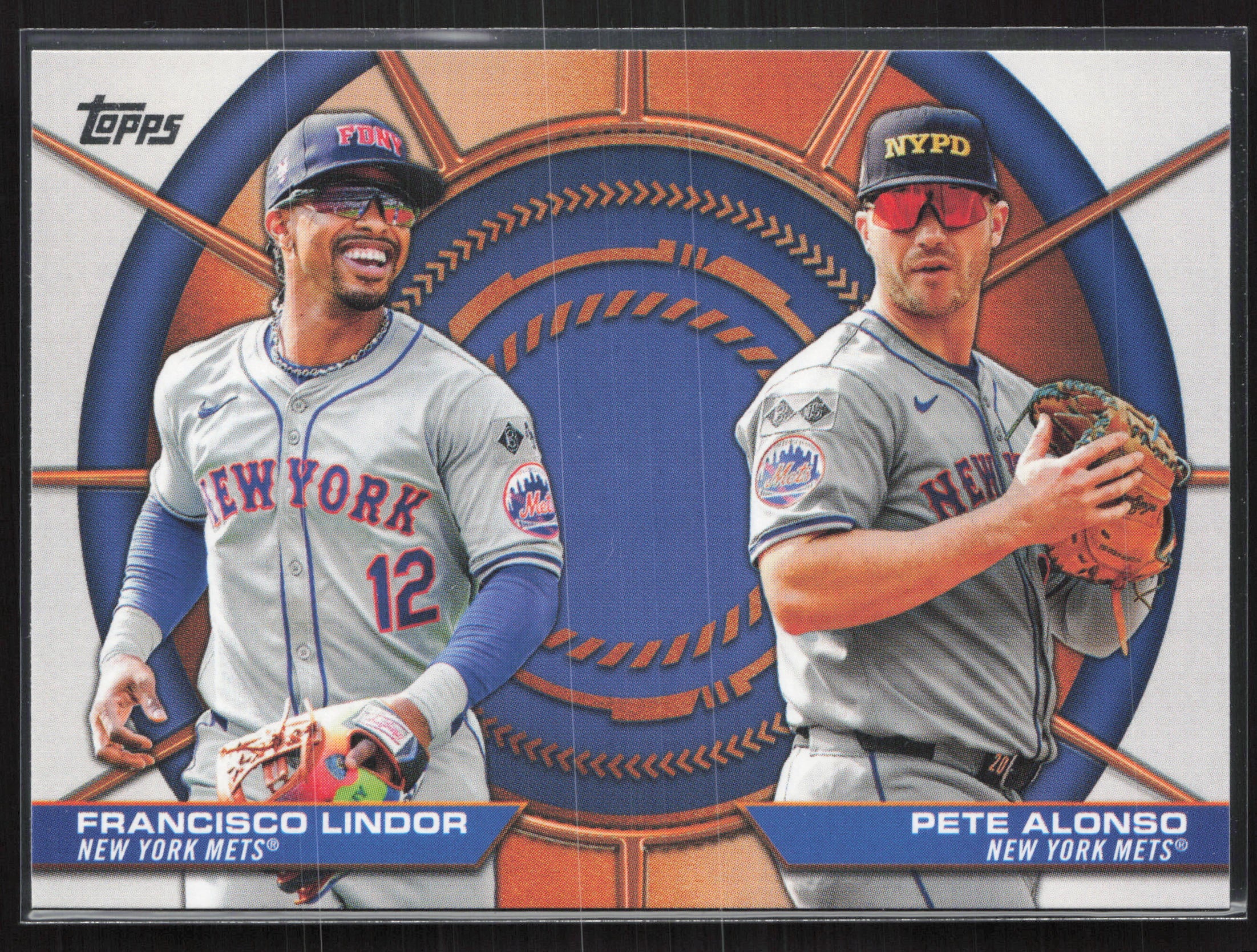 2025 Topps #DD-5 Francisco Lindor / Pete Alonso Dynamic Duos