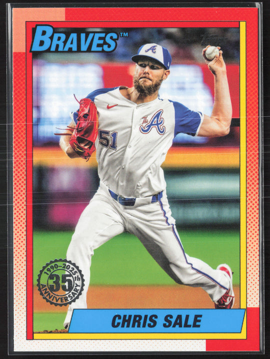 2025 Topps #90B2-4 Chris Sale 1990 Topps Baseball 35th Anniversary