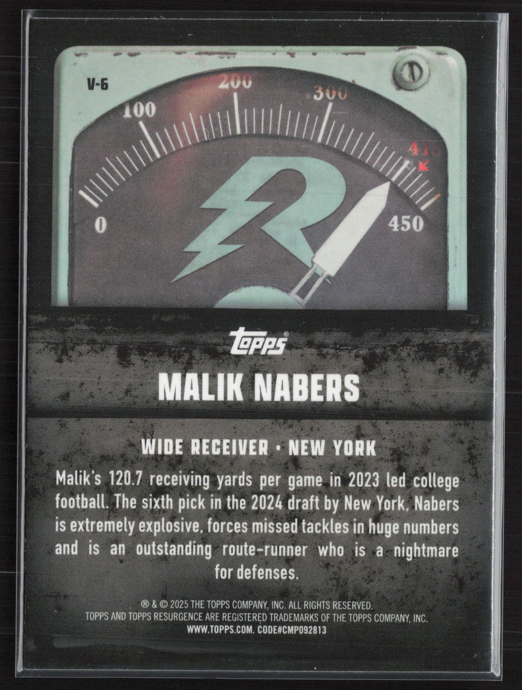 2024 Topps Resurgence #V-6 Malik Nabers Voltaic