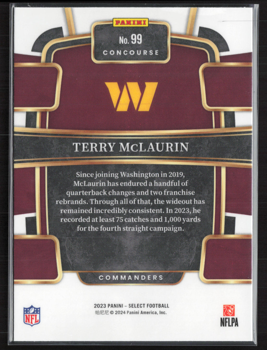 2023 Panini Select #99 Terry McLaurin