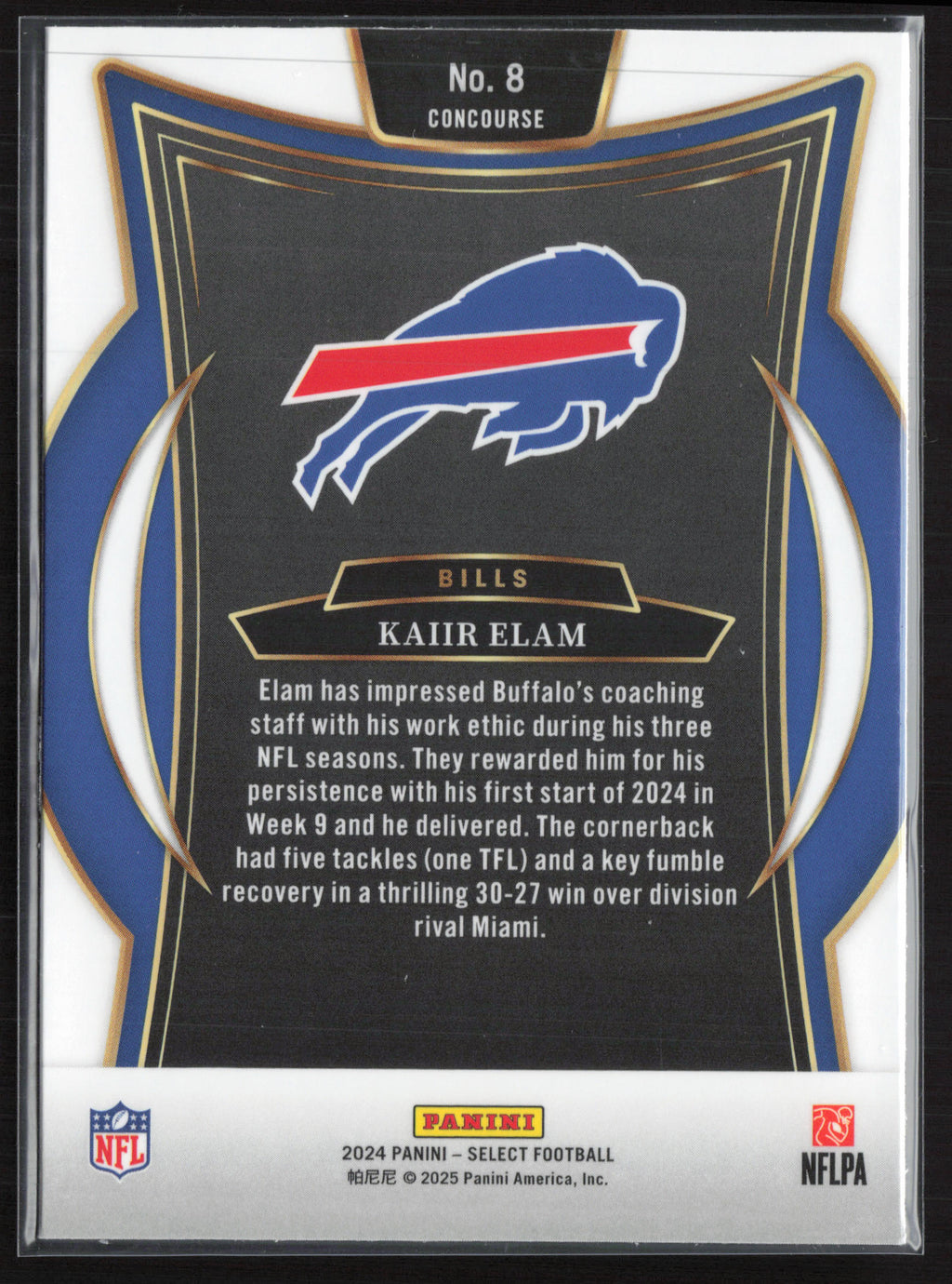 2024 Panini Select #8 Kaiir Elam