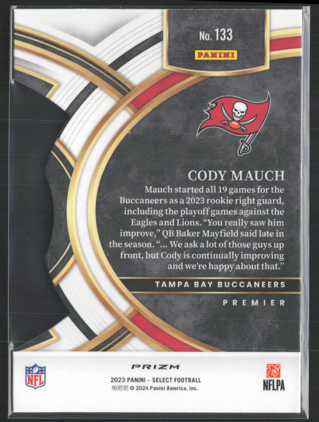 2023 Panini Select #133 Cody Mauch Silver Prizms Die Cuts