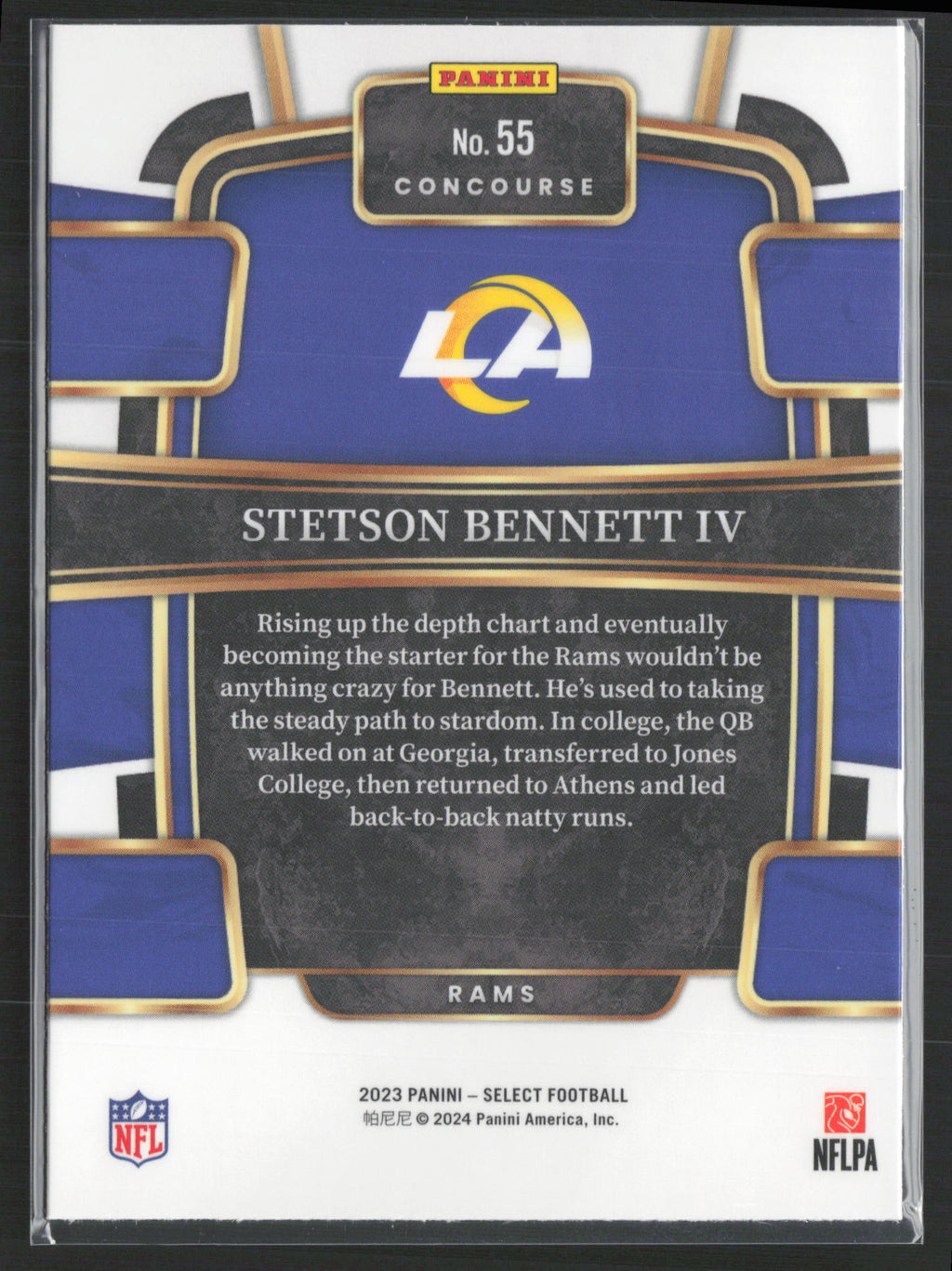 2023 Panini Select #55 Stetson Bennett IV