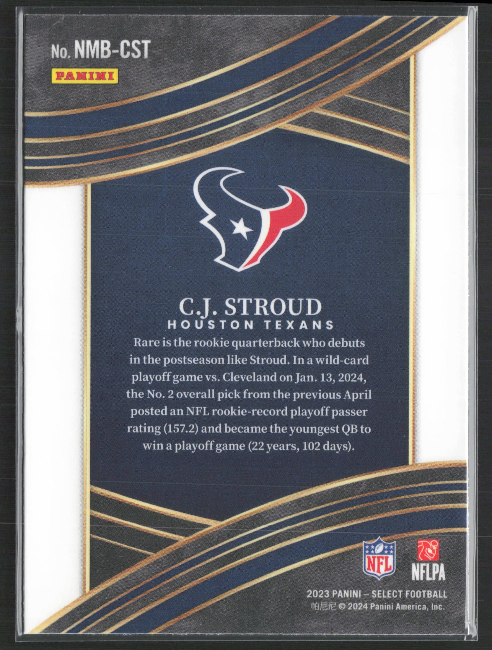 2023 Panini Select #NMB-CST C.J. Stroud Select Numbers