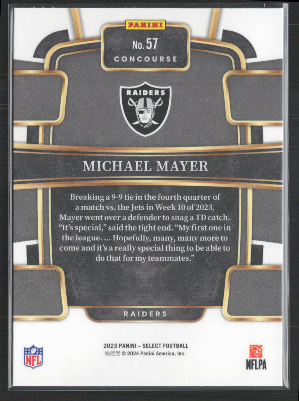 2023 Panini Select #57 Michael Mayer