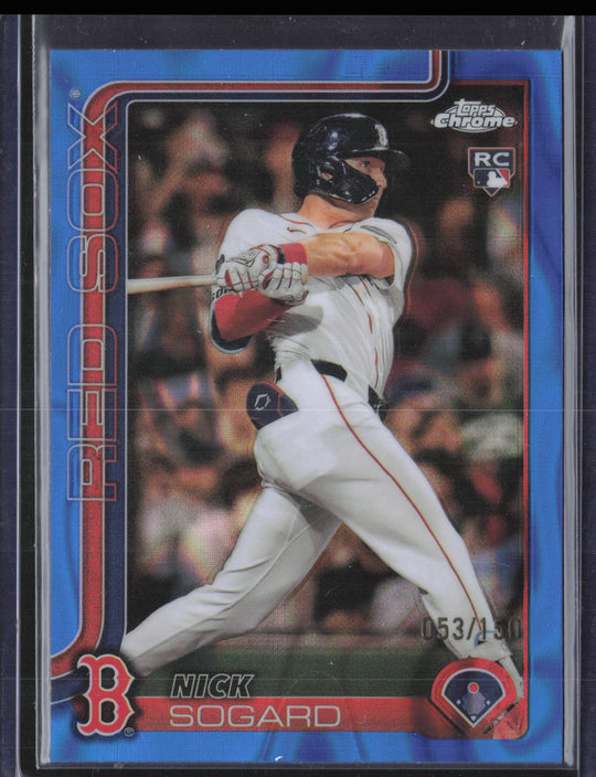 2025 Topps Chrome #123 Nick Sogard Blue Raywave Refractors #/150