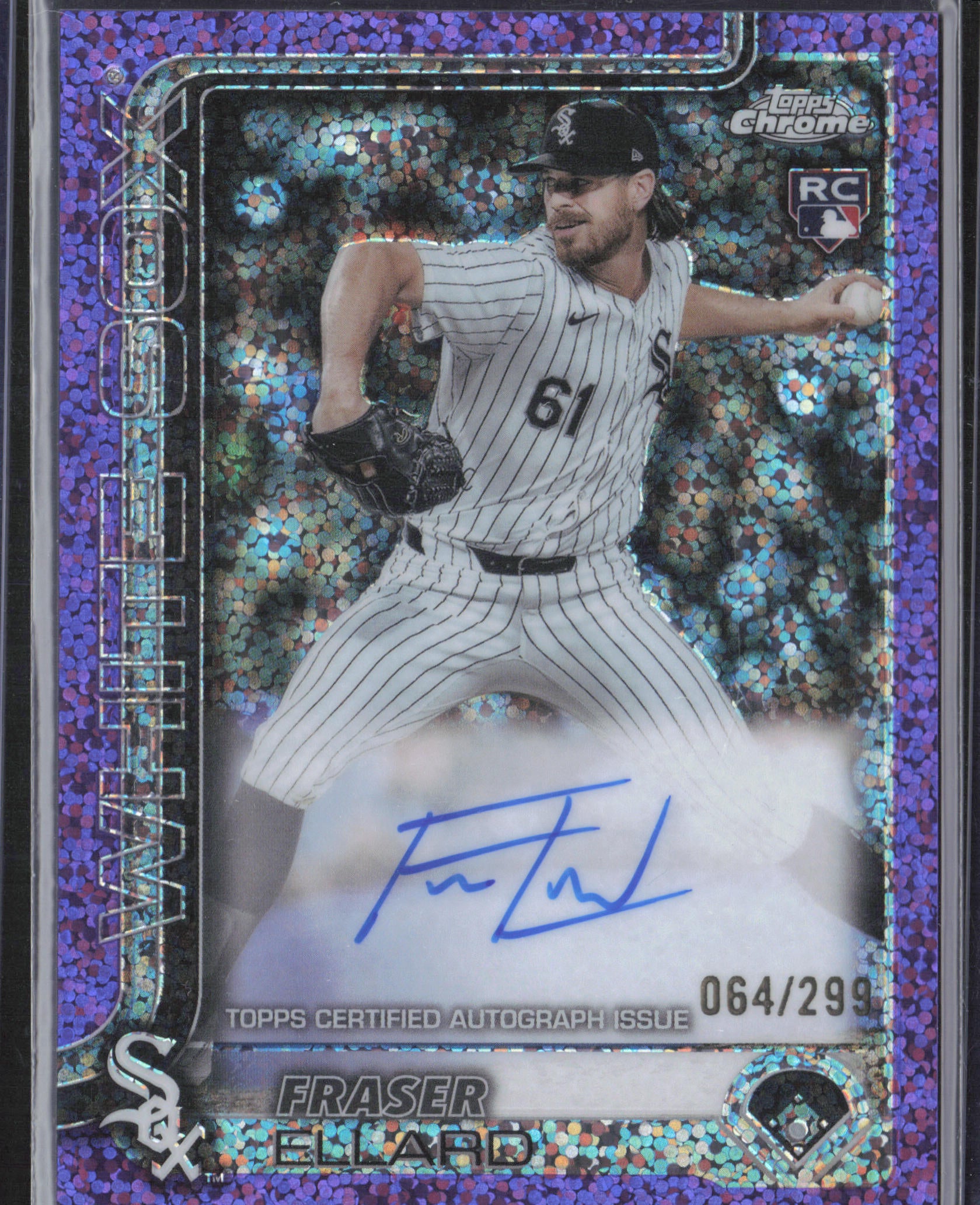 2025 Topps Chrome #RA-FE Fraser Ellard Rookie Purple Speckle Refractors #/299