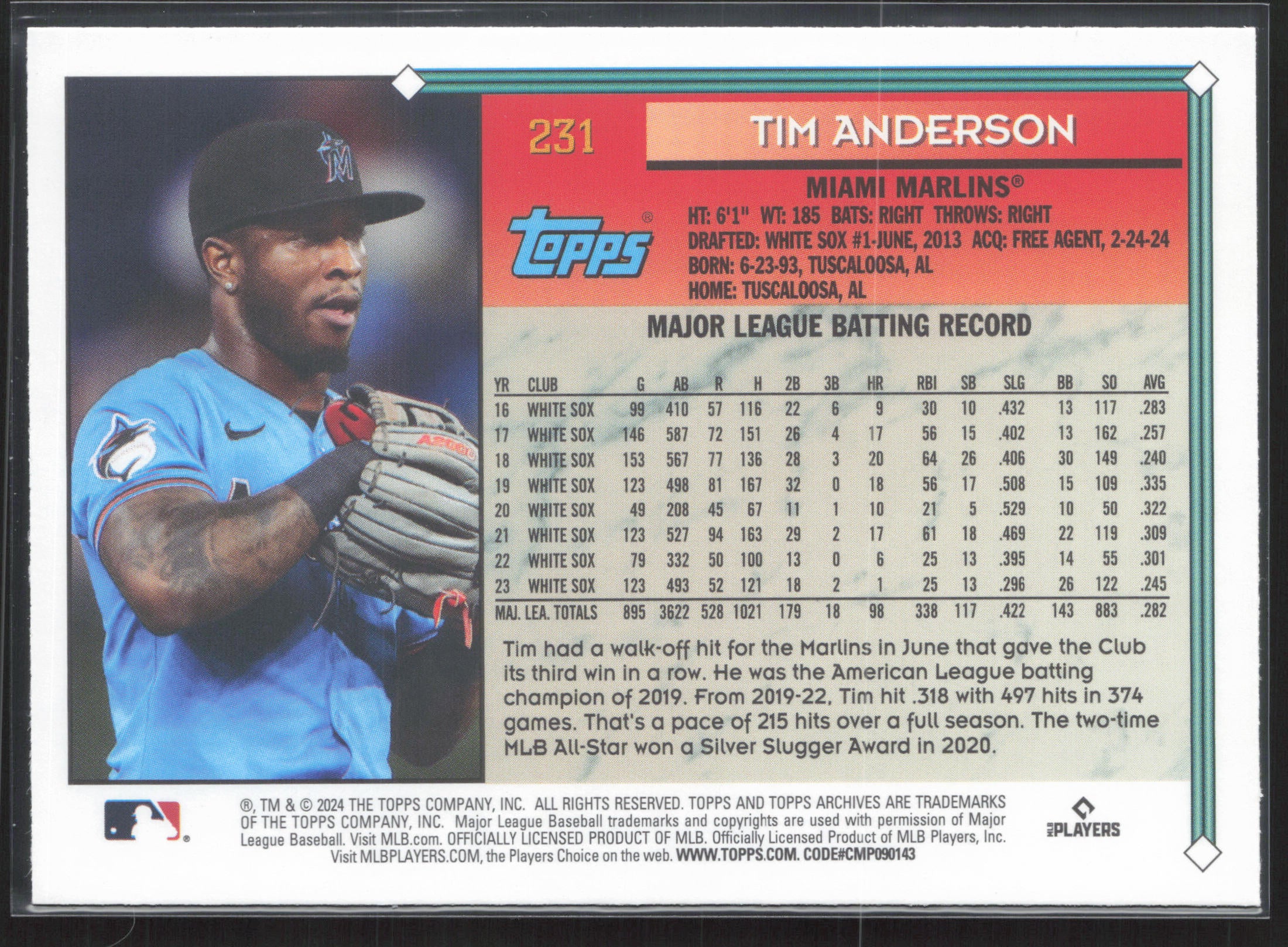 2024 Topps Archives #231 Tim Anderson
