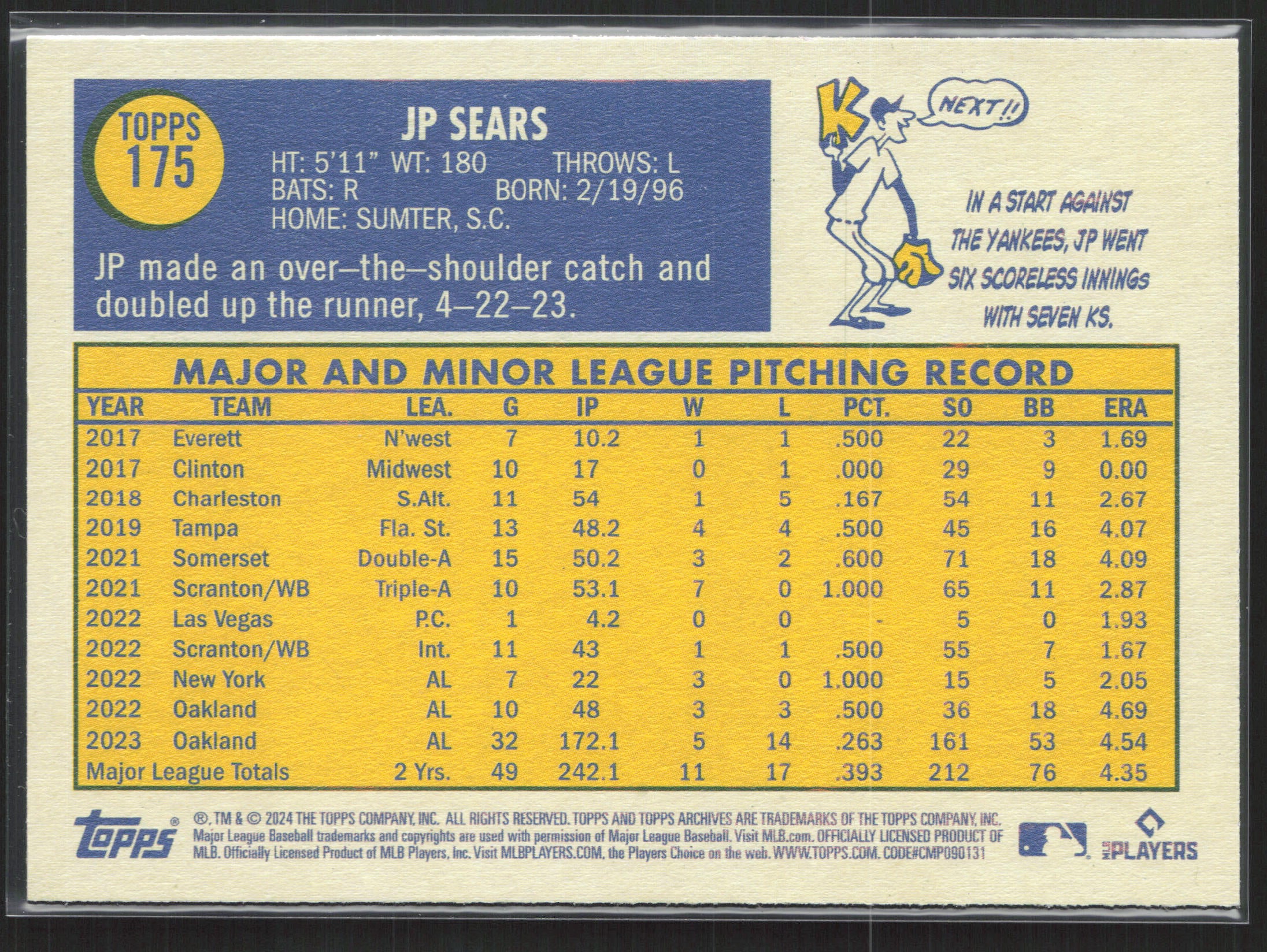 2024 Topps Archives #175 JP Sears