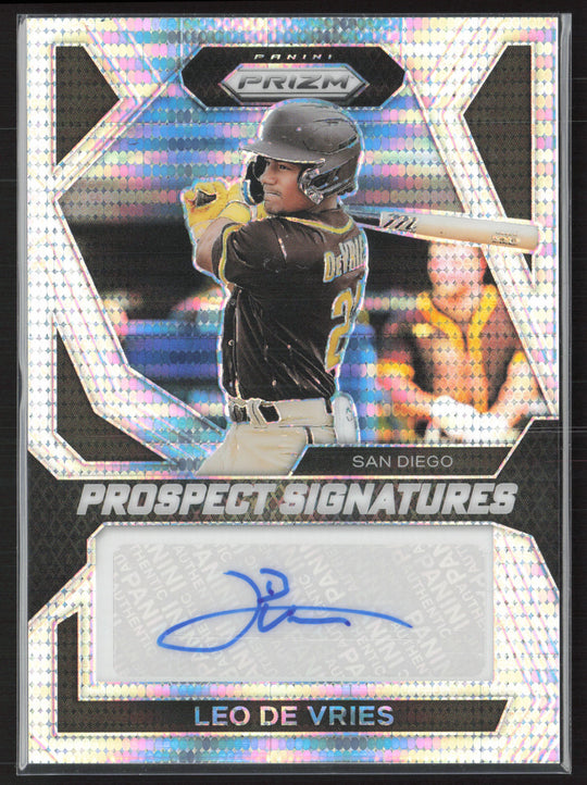 2024 Panini Prizm #PS-LDV Leo De Vries Prospects Signatures Pulsar Prizms #/199