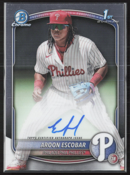 2025 Bowman #CPA-AE Aroon Escobar Chrome Prospects Autographs