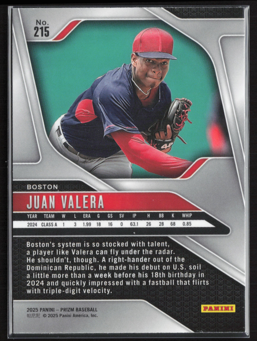 2025 Panini Prizm #215 Juan Valera