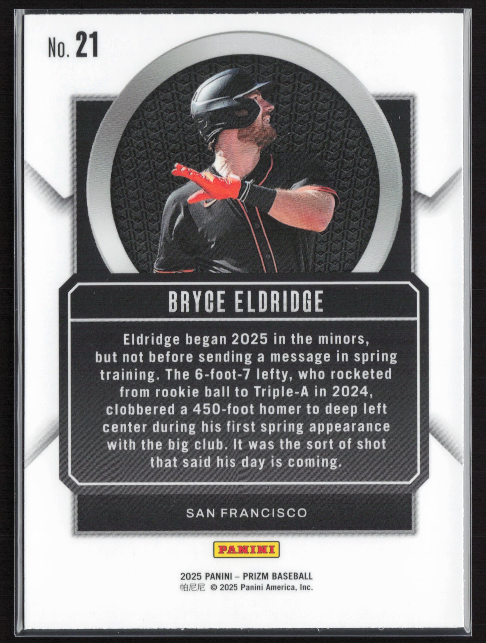 2025 Panini Prizm #21 Bryce Eldridge Talisman