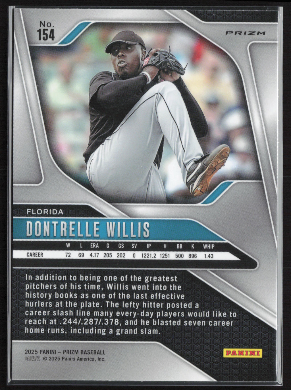 2025 Panini Prizm #154 Dontrelle Willis Green Ice Prizms