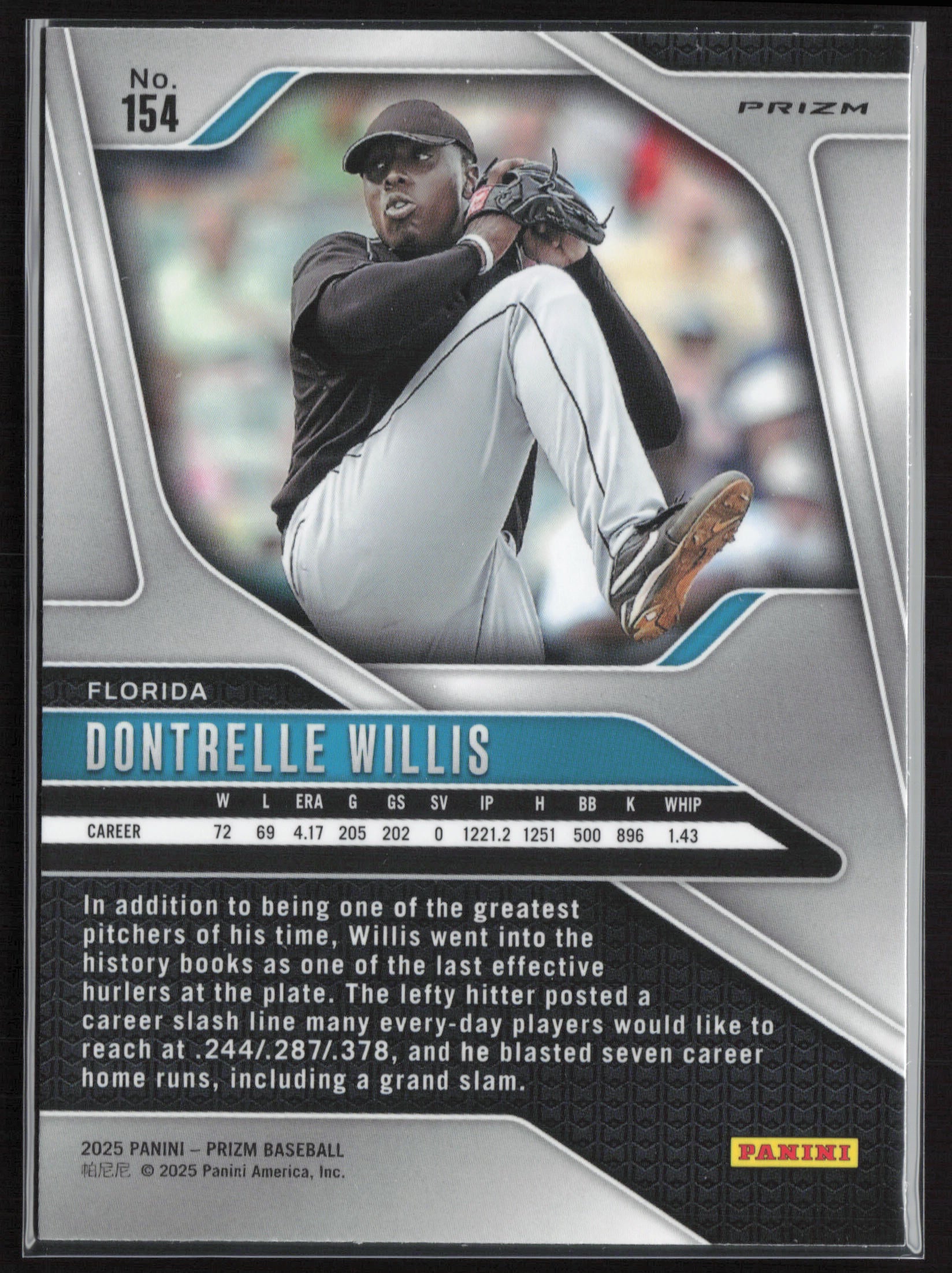 2025 Panini Prizm #154 Dontrelle Willis Green Ice Prizms
