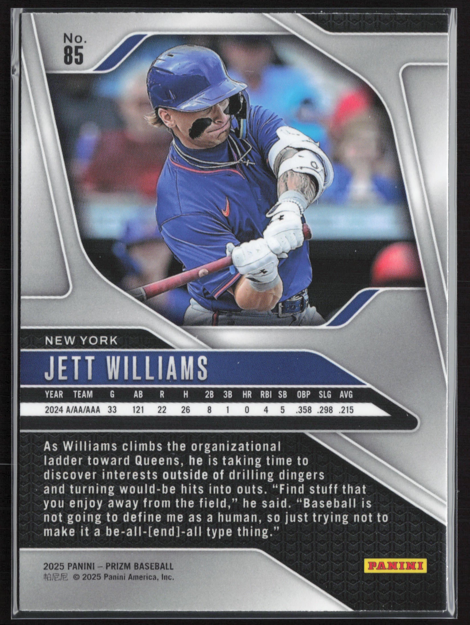 2025 Panini Prizm #85 Jett Williams