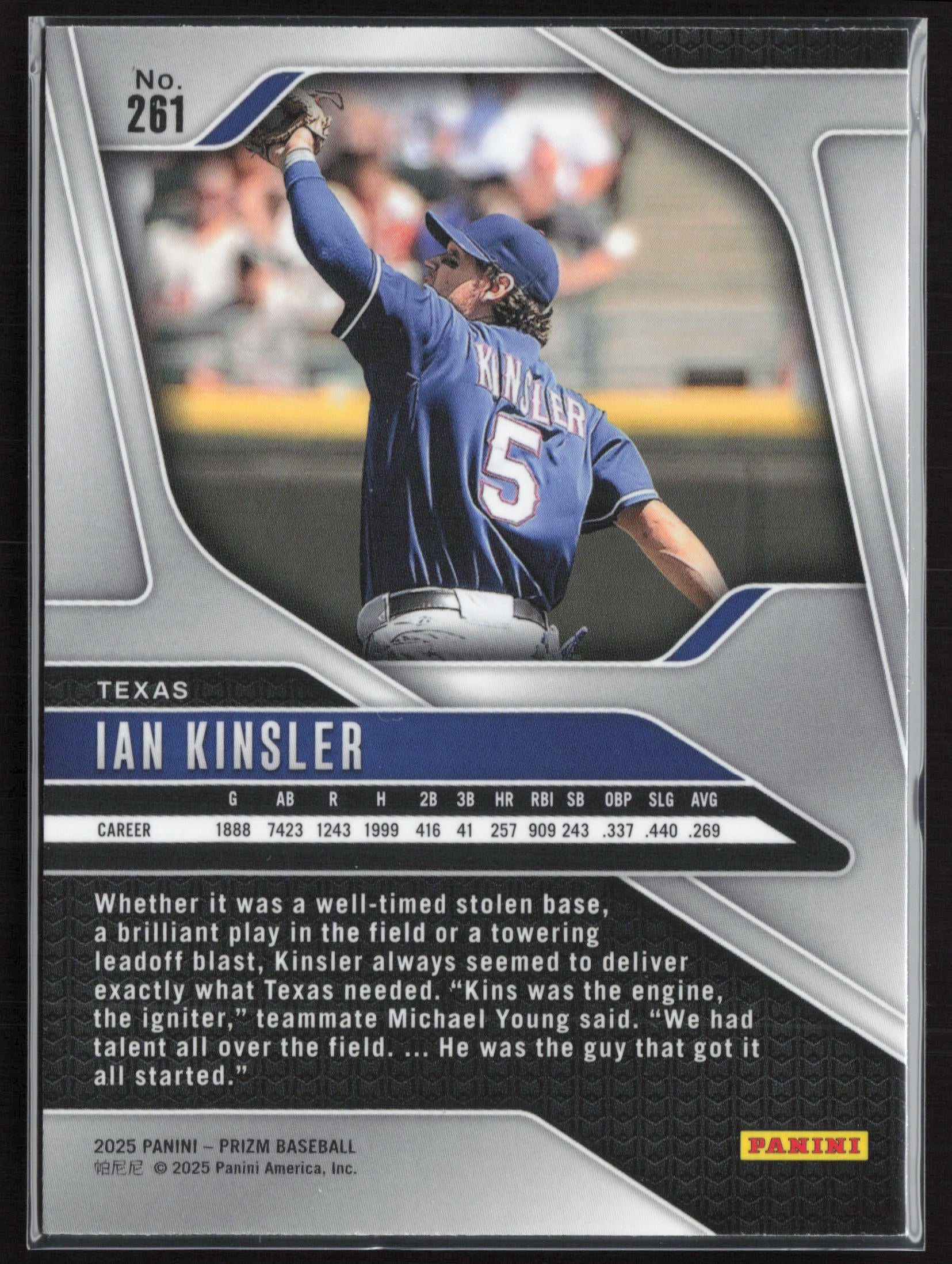 2025 Panini Prizm #261 Ian Kinsler