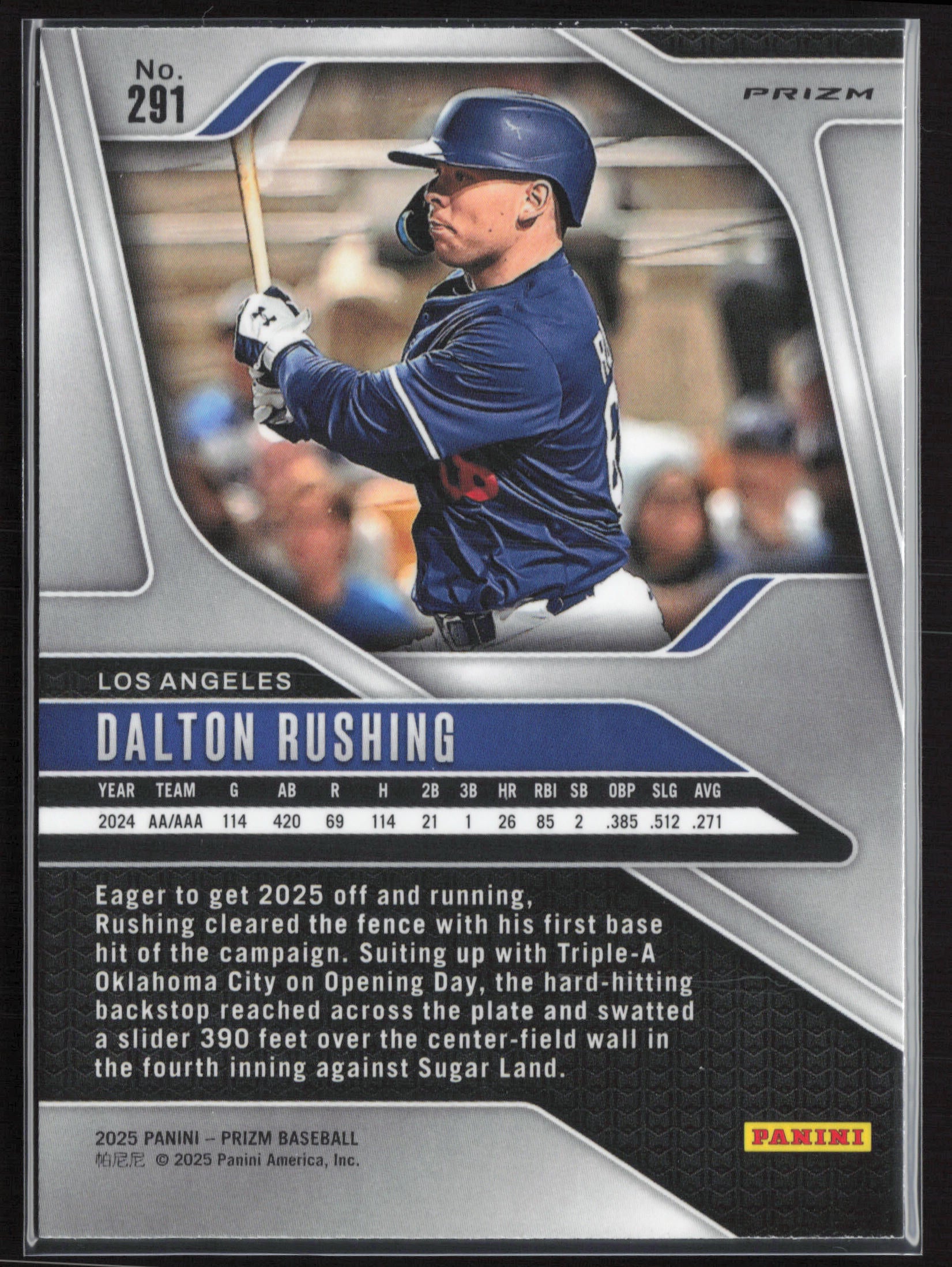 2025 Panini Prizm #291 Dalton Rushing Silver Prizms
