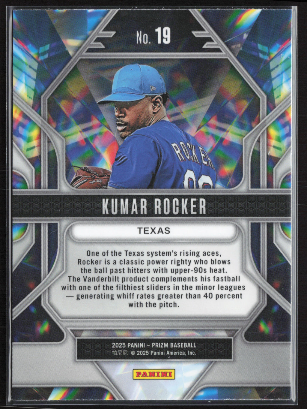 2025 Panini Prizm #19 Kumar Rocker Prizmatic