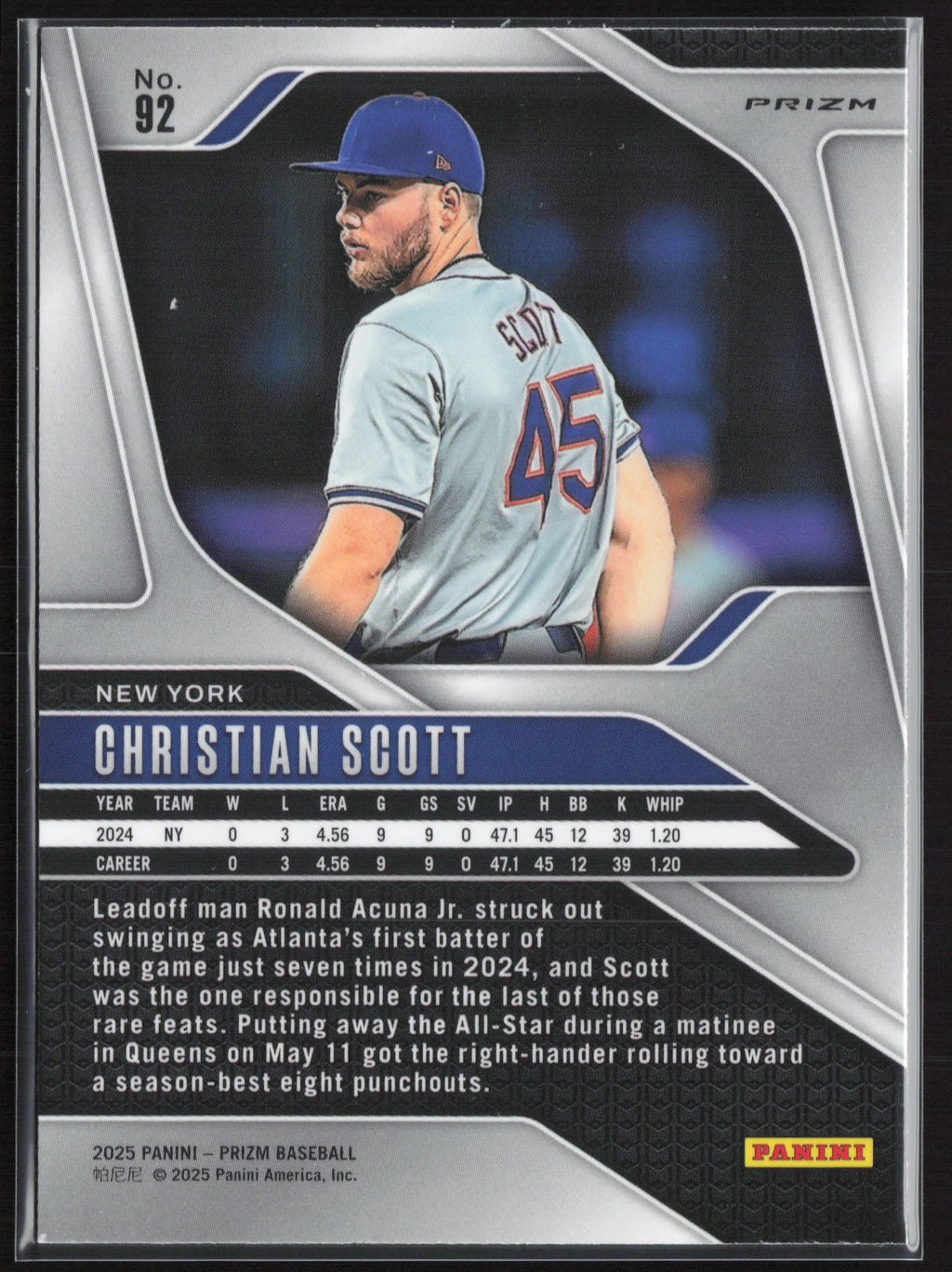 2025 Panini Prizm #92 Christian Scott Silver Prizms