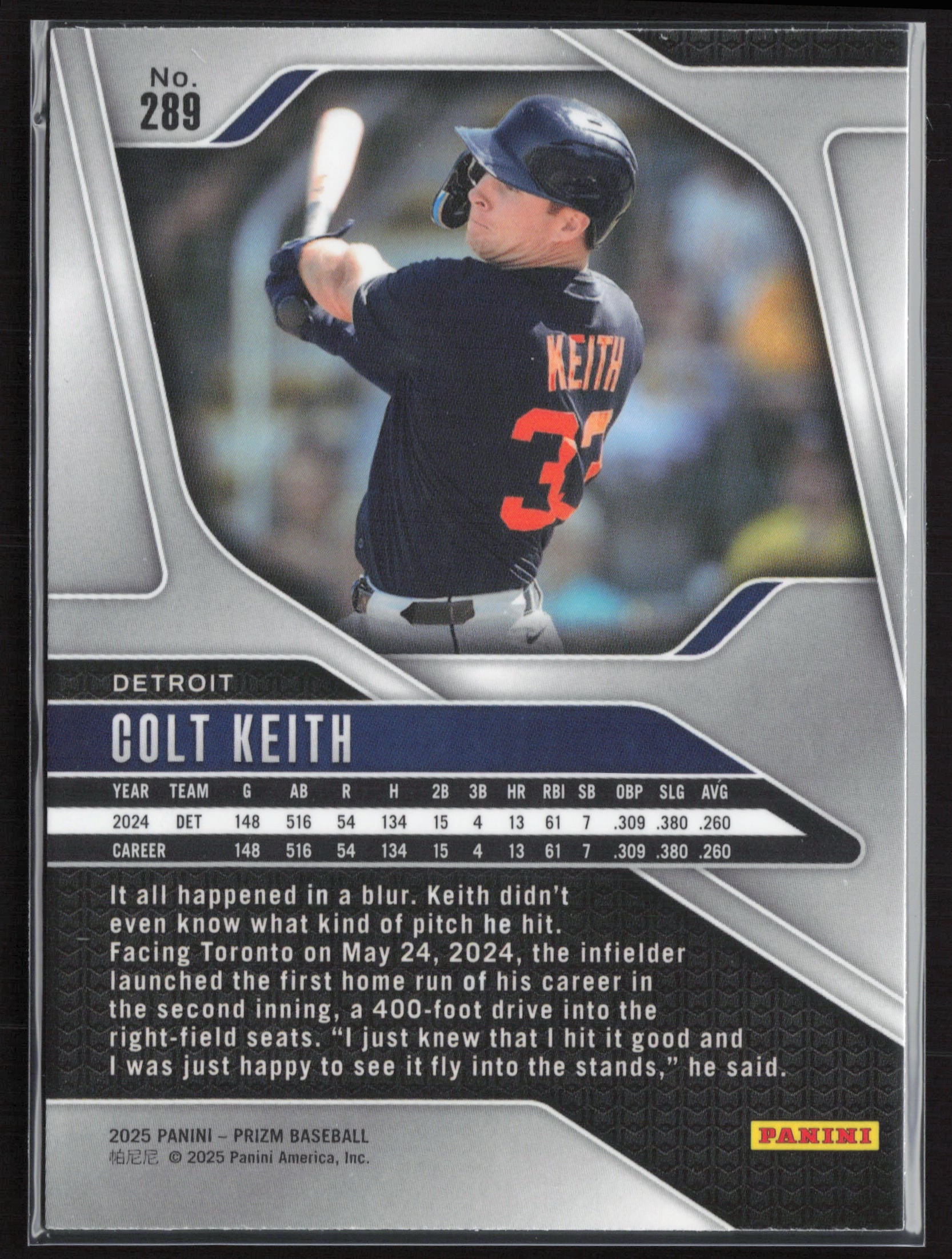 2025 Panini Prizm #289 Colt Keith