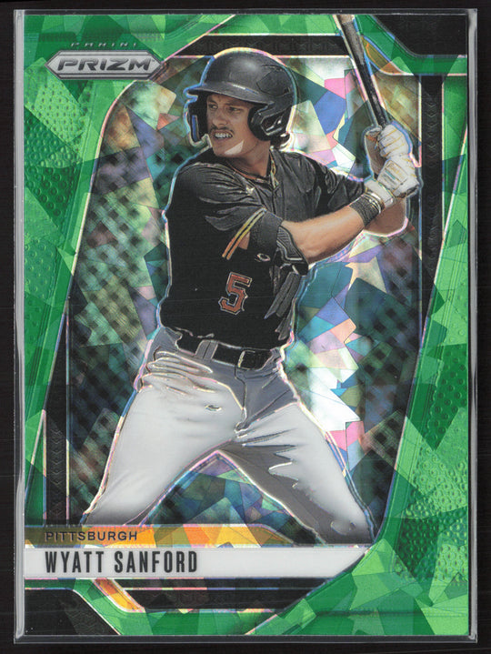 2025 Panini Prizm #157 Wyatt Sanford Green Ice Prizms
