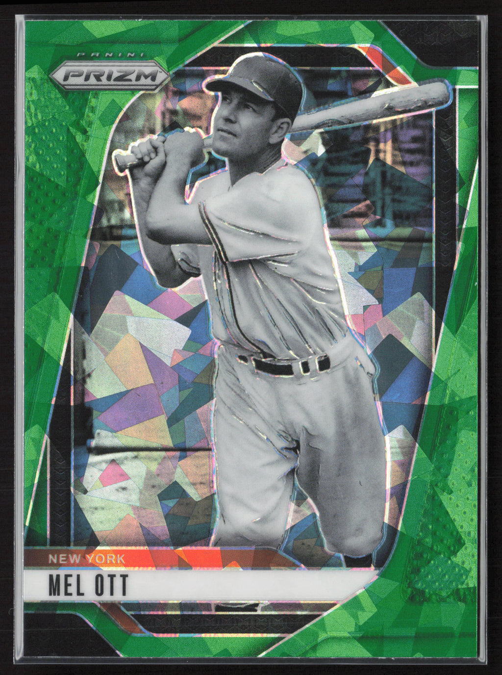 2025 Panini Prizm #232 Mel Ott Green Ice Prizms