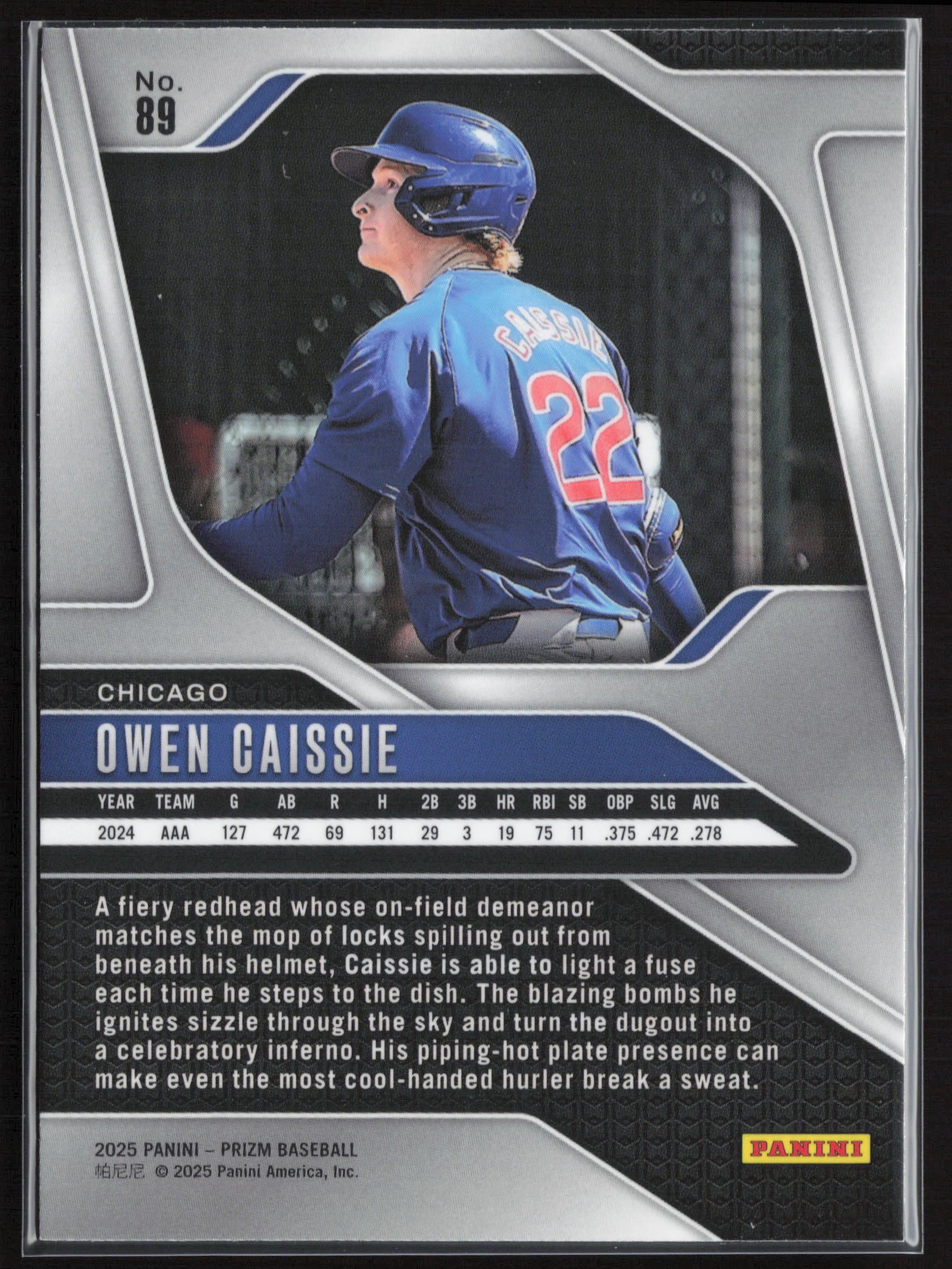 2025 Panini Prizm #89 Owen Caissie