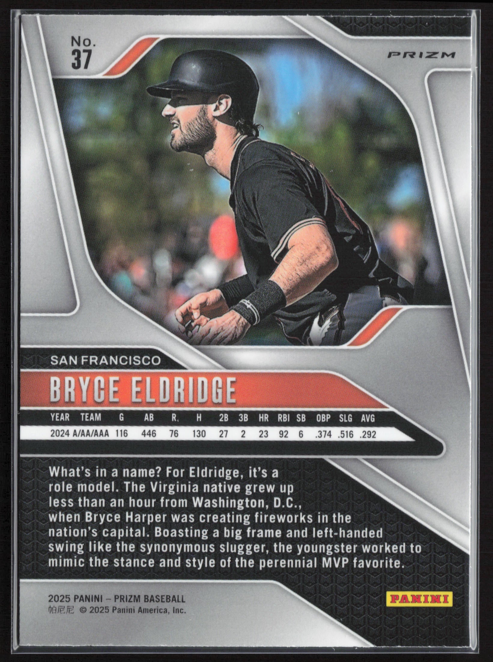 2025 Panini Prizm #37 Bryce Eldridge Silver Prizms