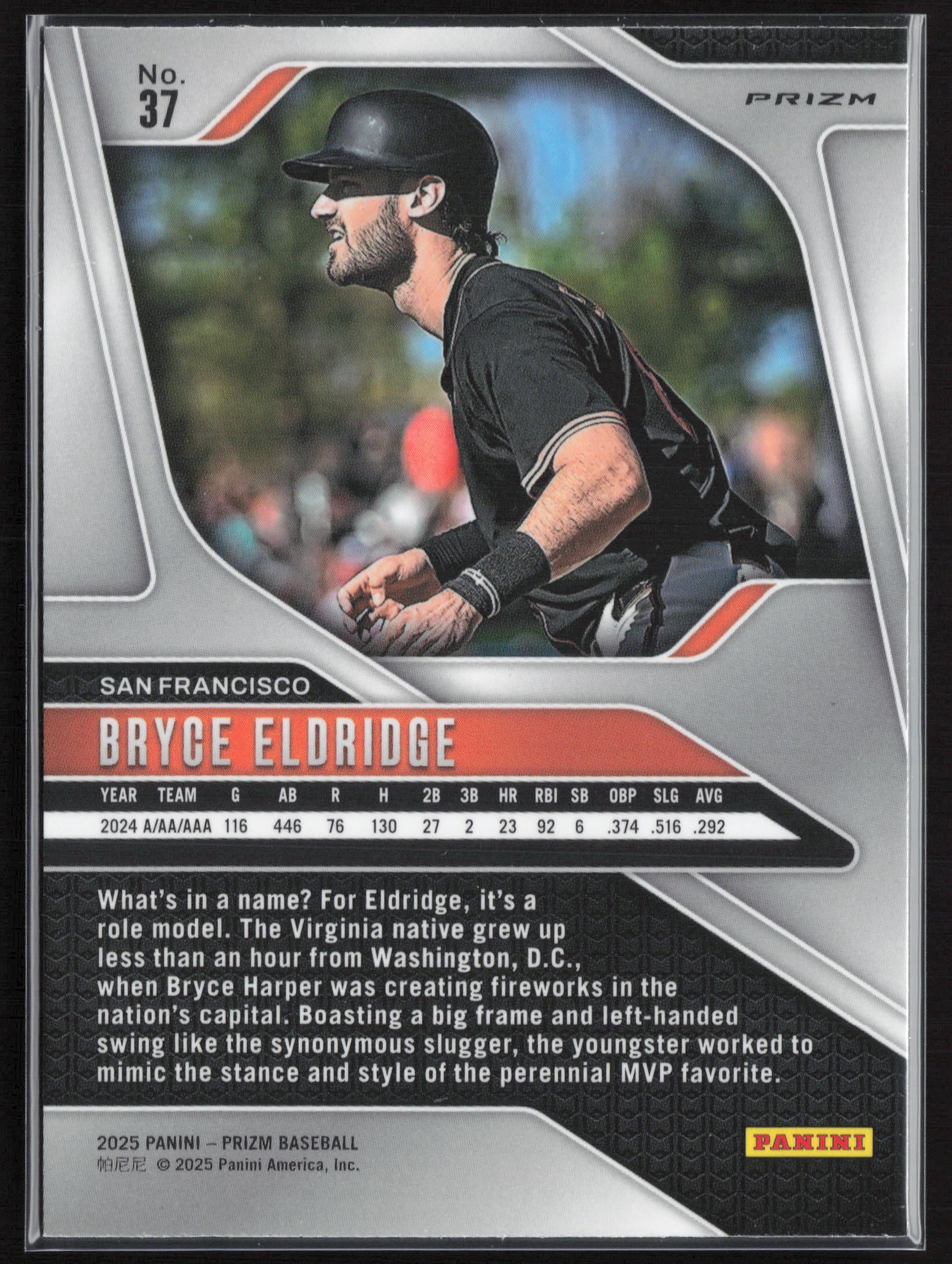 2025 Panini Prizm #37 Bryce Eldridge Silver Prizms